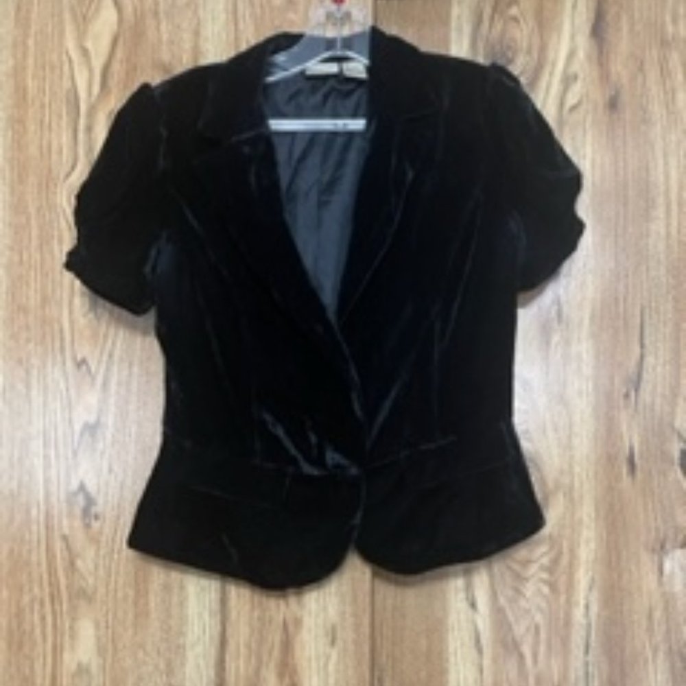 Newport News Velveteen Cropped Jacket, Size 8